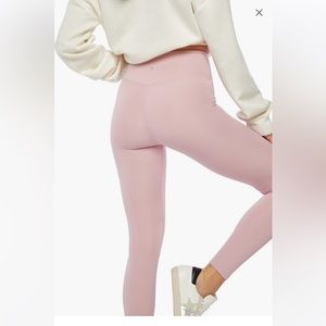 JustFab High-Waisted Shape And Sculpt Active Pink Leggings